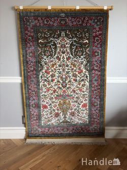 到着予定商品 トライバルラグ・トルコ絨毯 ペルシャ絨毯クムシルク（ラジャビアン）