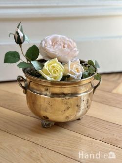 イギリスから届いた真鍮のプランツカバー、アンティークブラスのおしゃれな真鍮製の雑貨