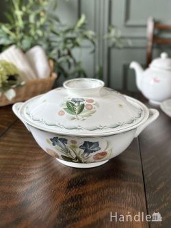 アンティーク雑貨 アンティーク食器 スージークーパー（Susie Cooper）のチュリーン、青いリンドウが描かれたBLUE GENTIAN