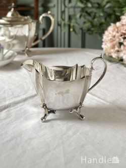 アンティーク雑貨 アンティーク食器 ビクトリアンスタイルの猫足のアンティーク器、英国シェフィールドのおしゃれなミルクピッチャー