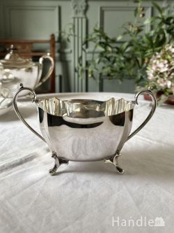 アンティーク雑貨 アンティーク食器 猫足がおしゃれなビクトリアンスタイルの器、シェフィールドのシルバープレートのシュガーボウル