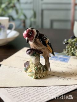 アンティーク雑貨 アンティークオブジェ ベスウィック社のBritish Birds「ゴシキヒワ」、イギリスから届いた小鳥のフィギュリン