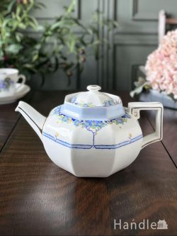 アンティーク雑貨 アンティーク食器 アールデコスタイルの美しいティーポット、ロイヤルドルトン「ARVON」のアンティーク茶器