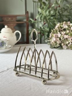 アンティーク雑貨 アンティーク食器 英国の朝食に欠かせないシルバープレートの食器、写真立てに使えるおしゃれなトーストラック