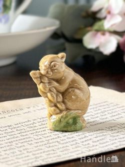 アンティーク雑貨 アンティークオブジェ イギリスで見つけたWADE社のビンテージ陶器、Whimsiesシリーズのフィギア（野ネズミ）