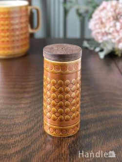 アンティーク雑貨 アンティーク食器 ホーンジーHORNSEAの「サフラン(Saffron)」、ビンテージのおしゃれなスパイスポット(ソルト)