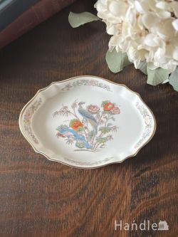 アンティーク雑貨 アンティーク食器 アンティークウェッジウッドのプレート、KUTANI CRANE（クタニクレーン）のミニディッシュ