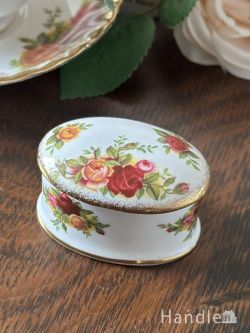 アンティーク雑貨 ジュエリーボックスアンティーク ロイヤルアルバートのオールドカントリーローズ、アンティークのトリンケットボックス