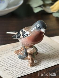 アンティーク雑貨 アンティークオブジェ ベスウィック社のBritish Birds「ズアオアトリ」、イギリスから届いた小鳥のフィギュリン
