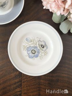 アンティーク雑貨 アンティーク食器 スージークーパーのパンプレート、青い花が描かれたビンテージのグレンミスト