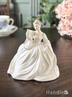 アンティーク雑貨 アンティークオブジェ コールポート（Coalport）のフィギュリン、Ladies of fashionシリーズのサマンサ(Samantha)
