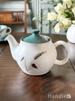 デンビー社（DENBY）のビンテージ食器、GREEN WHEAT(青い麦穂）のティーポット(m-10334-z)