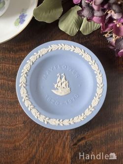 アンティーク雑貨 ジュエリートレイ 英国アンティークのジャスパーウェア、ウェッジウッドミニトレイ（Wedgwood）