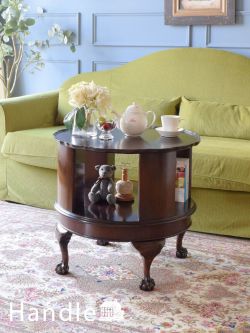 アンティーク家具  たっぷり収納出来ちゃう便利なアンティークテーブル、クロウ＆ボールのおしゃれなコーヒーテーブル