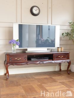 アンティーク風 アンティーク風の家具 アンティーク風のおしゃれなテレビボード、マホガニー材のサイドボード（テレビ台）
