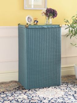 アンティーク家具 ブランケットボックス・収納ボックス サイドテーブルにも使えるロイドルーム、落ち着いたブルーがおしゃれなロイドルームボックス