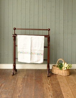 アンティーク家具 その他 アンティーク家具 木製のアンティーク雑貨、ブラウンペイントのタオルハンガー