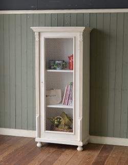 アンティーク家具 アンティークのキャビネット アンティークのフレンチインテリア、可愛いグリアージュキャビネット