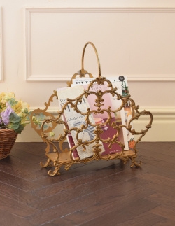 アンティーク家具 マガジンラックおしゃれ エレガントなフランスデザインが華やか、アンティークマガジンラック