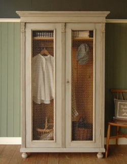 アンティーク家具  アンティーク グリアージュ ワードローブ （グレー）