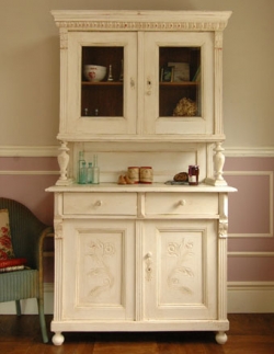 アンティーク家具 アンティーク カップボード(ホワイト)