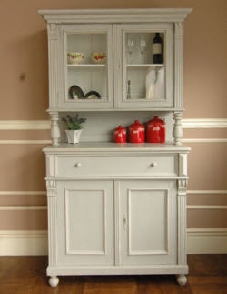 アンティーク家具  アンティーク カップボード（グレー）