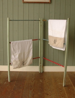 アンティーク家具 その他 アンティーク家具 アンティーク タオルハンガー(グリーンブルー)