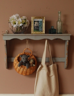 アンティーク家具 1940年代のアンティーク シェルフ(グレー)