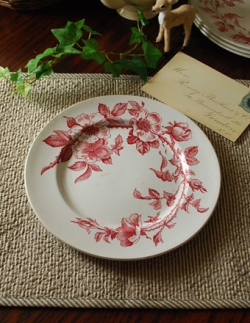 アンティーク雑貨  クレイユ エ　モントロー（Creil et Montereau）アンティークプレート（お皿）23ｃｍ