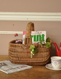 アンティーク雑貨 1940年代のアンティーク バスケット