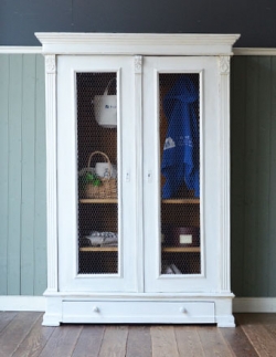 アンティーク家具  1930年代のアンティーク グリアージュ キャビネット（ホワイト）