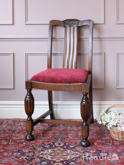 アンティークチェア・椅子 ダイニングチェア アンティーク 英国で見つけたおしゃれダイニングチェア、バルボスレッグのアンティークチェア