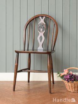 アンティークチェア・椅子 アーコールチェア アーコールのシスルバックチェア（カラメル色・直線脚）