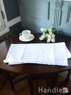 フランスから届いたおしゃれなフェイスタオル、コントワール・ド・ファミーユのタオル（LES BAINS WHITE 50×100）