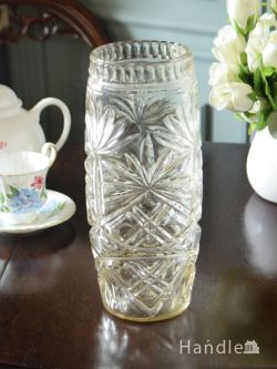 花瓶 フラワーベース 中くらいサイズ アンティークプレスドグラスの通販 英から直接買付け 初心者でも安心 アンティーク家具ハンドル