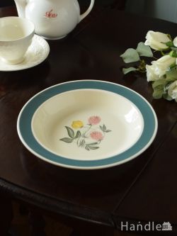 スージークーパー（Susie Cooper）のビンテージ食器、Meadow Sweet(メドウスイート)のスープ皿(23cm)