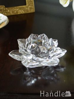 インテリア雑貨 オブジェインテリア お花の形が可愛い、おしゃれなガラスのキャンドルホルダー