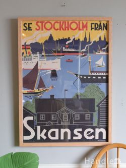 インテリア雑貨 アートポスター・フレーム 北欧スタイルのおしゃれなアートフレーム「スカンセン　1955年」のポスター