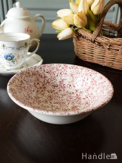 インテリア雑貨 テーブルウェア 小花の模様が可愛いシリアルボウル、コントワール・ドゥ・ファミーユのおしゃれな食器（BURGUNDY　16cm）