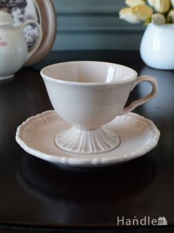 インテリア雑貨 紅茶カップ おしゃれなカップ＆ソーサー、スタジオエムの食器（シャルム・コーラルピンク）