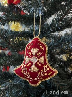 インテリア雑貨 オブジェインテリア クリスマスツリーを華やかに彩ってくれる、真っ赤なベルの形のおしゃれなオーナメント