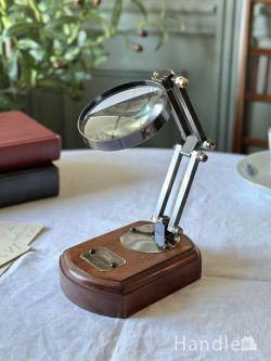 インテリア雑貨 その他インテリア雑貨 実用的に使えるアンティーク調の拡大鏡、置いておくだけでおしゃれなルーペ