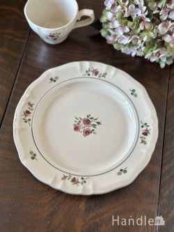 インテリア雑貨 テーブルウェア フランスアンティーク調のおしゃれなカップ、スタジオエム「ロジエ」のお皿(24cm)