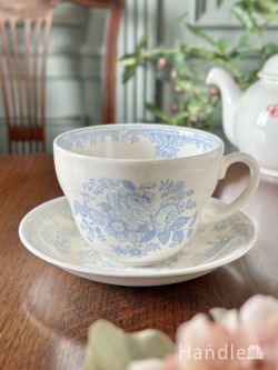 インテリア雑貨 紅茶カップ 英国輸入雑貨　バーレイ社のカップ＆ソーサー430ml(ブルーアジアティックフェザンツ)