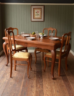 アンティーク家具 フランスの美しいアンティーク家具、ドローリーフテーブル(伸張式ダイニングテーブル)