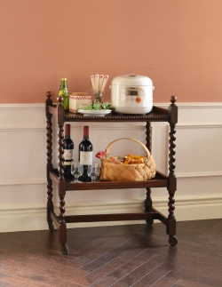 アンティーク家具 アンティークのワゴン・トローリー イギリスの便利なアンティーク家具、２段タイプのワゴン（トロリー）