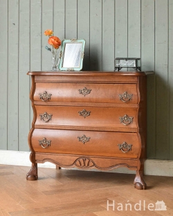 アンティーク家具 アンティークのチェスト 優雅なフォルムのフレンチアンティーク家具、引き出しの付いたチェスト