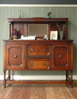 アンティーク家具  1920年代のアンティーク ミラーサイド