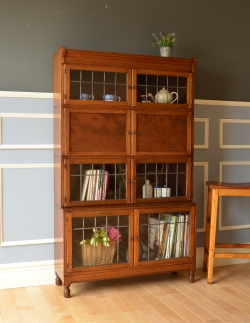 アンティーク家具 アンティークのキャビネット アンティークのスタッキングブックケース、ビューローキャビネット（デスク）