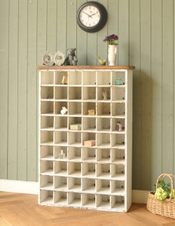 アンティーク家具 アンティークシェルフ ナチュラルなアンティークのペイント家具、オープン棚のシェルフ